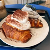 Mocha croissant and black sesame croissant   at Nuldam Space - 널담은공간 경복궁점 in Seoul