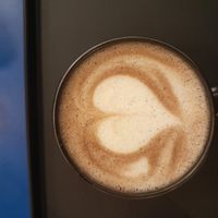 Choco latte at Nuldam Space - 널담은공간 경복궁점 in Seoul