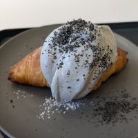 Black sesame croissant at Nuldam Space - 널담은공간 경복궁점 in Seoul