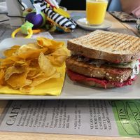 Hummus sandwich   at O Ninho Family Bar in Lagos