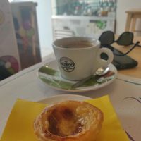 Vegan pastel de nata at O Ninho Family Bar in Lagos