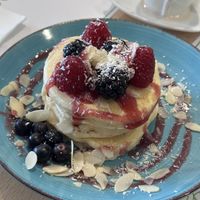 Pancakes with Jam and Berries   at O Ninho Café in Lagos