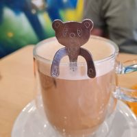 Iced oat latte (so cute!) at O Ninho Café in Lagos