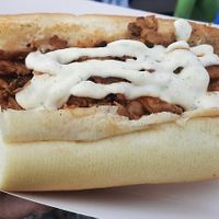 “Chicken/Buffalo” Soy Curls Cheesesteak  at Sammies in Bellingham