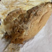 Cheesesteak… a bit messy but SO worth it  at Sammies in Bellingham