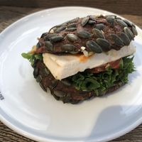 Avocado sandwich with vegan mozzarella   at ARN - Espresso House -  Arlanda Sky City in Stockholm