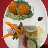Vegan pakora  at Gandhi Indian Restaurant & Takeaway in Stoke-on-trent