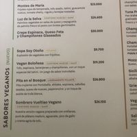 Vegan section as of 8/23  at Crepes & Waffles - San Pedro in Cartagena