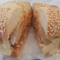 Salt On Chilli Rd bagel at Dot Bagels - Heaton in Newcastle Upon Tyne