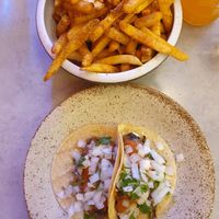 Fries/Papas Fritas $13.00, Muhsroom Tacos/Hongos Al Ajillo $10.00 (Taco Tuesday) - Tasty! at Super Chido in Seddon