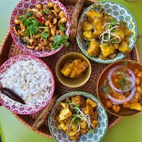 A set for two (not hungry people) at Dalbhat in Berlin