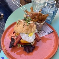 ‘Juicy burger’ - so delicious, and so juicy!! at Puravita Vegan  in Estepona