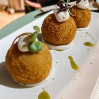 Mushroom rice balls   at Puravita Vegan  in Estepona