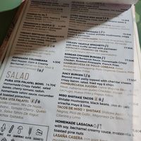 Menu in January 2024 at Puravita Vegan  in Estepona