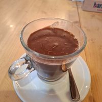 Hot chocolate with oat milk at Confectionery Zima in Radovljica