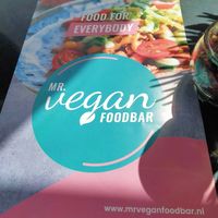 Flyers in the foodbar at Mr. Vegan Foodbar in Groningen