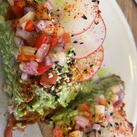 Avocado toast  at FREA Bakery in Berlin