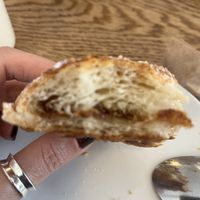 Inside of the hazelnut croissant   at FREA Bakery in Berlin