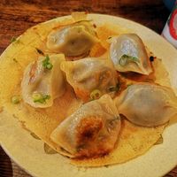 Pan fried vegan dumplings at The Real Wan in Glasgow
