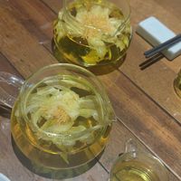 Special lotus tea at Fu Hui Ci Yuan Vegetarian Restaurant in Beijing