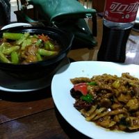 ";chicken"; with bamboo and tofu with courgette at Fu Hui Ci Yuan Vegetarian Restaurant in Beijing