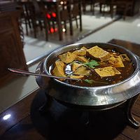 Five spice tofu hot pot at Fu Hui Ci Yuan Vegetarian Restaurant in Beijing