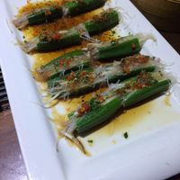 Okra - highly recommend this dish! at Fu Hui Ci Yuan Vegetarian Restaurant in Beijing