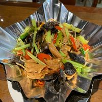 Bean curd skin and black fungus at Fu Hui Ci Yuan Vegetarian Restaurant in Beijing