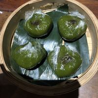 Spinach and red bean dumplings  at Fu Hui Ci Yuan Vegetarian Restaurant in Beijing