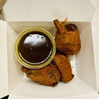 Chick’n drumsticks   at Vegan House in Pudsey