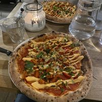 spicy cauliflower pizza  at Scott's All Day in Cambridge