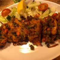 Pakoras starter  at Cafe Spice in Newcastle Upon Tyne