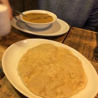 Soup starter (Mulligatawny)  at Cafe Spice in Newcastle Upon Tyne