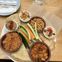 Vegan lunch plate   at The Real Greek in Manchester