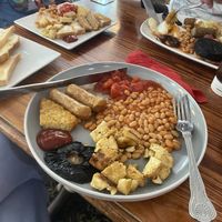 Forgot to take a picture of my vegan breakfast before sharing the plate with my son    at Fog on The Tyne in Gateshead