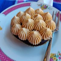 Chocolate cake with mocha at The Old Soul in Amsterdam