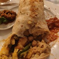 Roti Roll filling at The Old Soul in Amsterdam