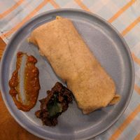 Roti roll (incredible) at The Old Soul in Amsterdam