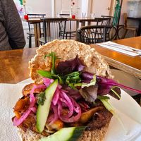 Spicy marinated oyster mushrooms at The Old Soul in Amsterdam