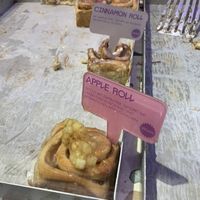 Regular cinnamon roll and apple roll, both vegan  at Cinnamood in Cologne