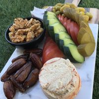 Vegan Spicy Goatish Cheese on our Paradise Board  at Kareem's in Anaheim