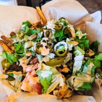 Falafel fries! at Kareem's in Anaheim