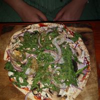 Vegane Pizza at La Tradición in Palenque