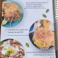 Menu as of 24th October 2024 at La Tradición in Palenque