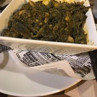 Spinach and chickpeas (curried)  at Terra in Sevilla