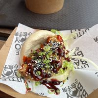 Salt and pepper auberginee  at Little Bao Boy in Leeds