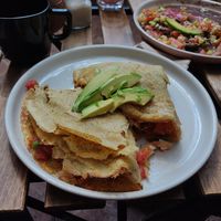 Crepes with Tofuc at Hierba Santa in Tuxtla Gutierrez