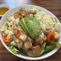 Quinoa and tofu…delicious !  at Hierba Santa in Tuxtla Gutierrez