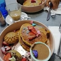 Pancakes, so good! at The Cardamom Pod in Southport