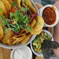 Nachos at The Cardamom Pod in Southport